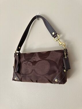 Rare Coach Y2K Mini Carly Dark Choco Brown Hobo Handbag